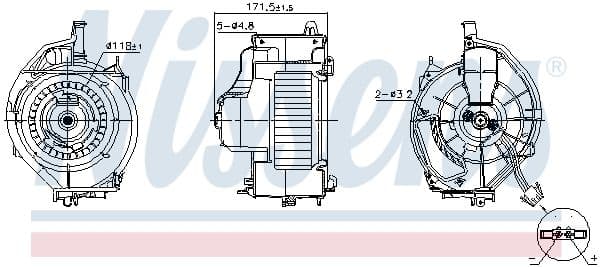 Ventilador del interior NISSENS 87478