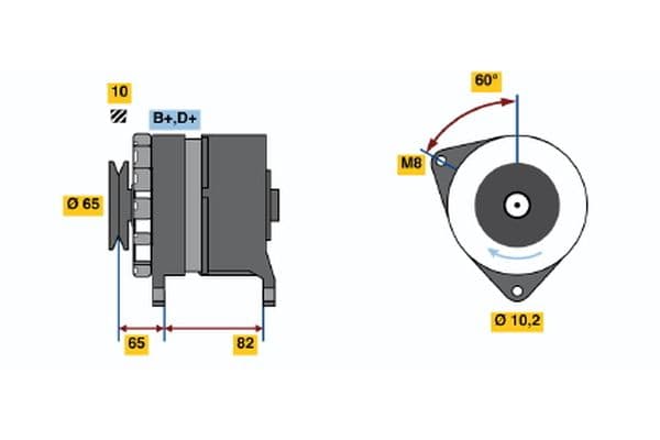 Alternador BOSCH 0 120 489 361