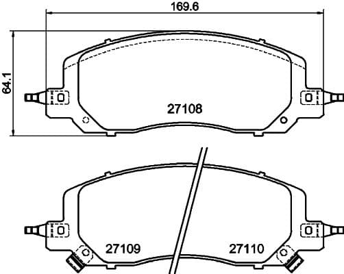 Juego de balatas de freno TEXTAR 2710801