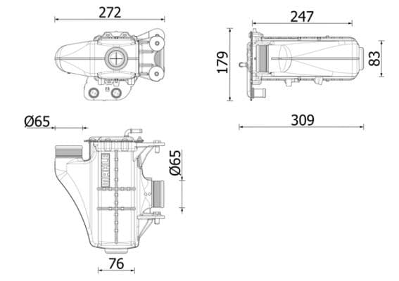 Radiador de aire de admisión MAHLE CI 671 000P