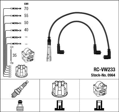 Juego de cables de encendido NGK 0964