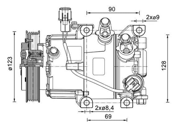 Compresor, aire acondicionado MAHLE ACP 1465 000P