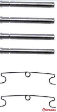 Juego de accesorios, balatas de frenos BREMBO A 02 323