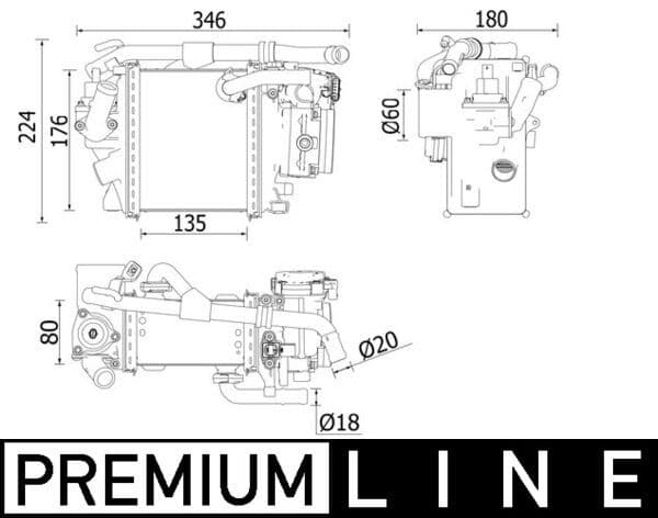 Radiador de aire de admisión MAHLE CI 540 000P