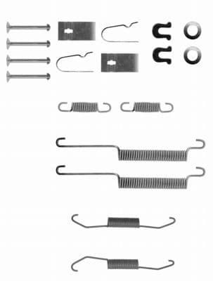 Juego de accesorios, zapatas de freno HELLA 8DZ 355 200-121