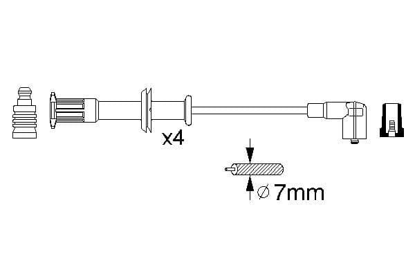 Juego de cables de encendido BOSCH 0 356 912 829