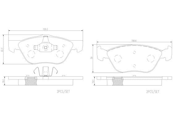 Juego de balatas de freno BREMBO P 18 040
