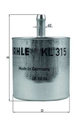 Filtro combustible MAHLE KL 315