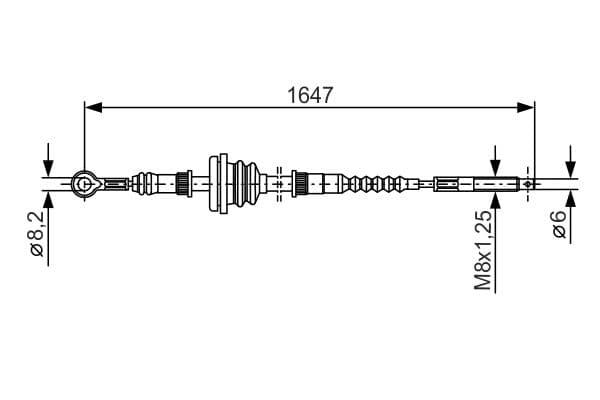 Cable de accionamiento, freno de estacionamiento BOSCH 1 987 477 327