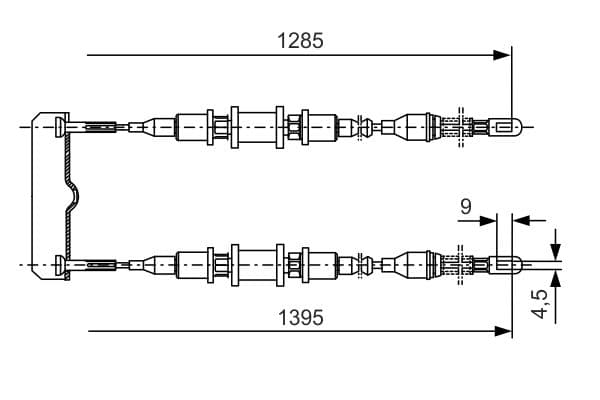 Cable de accionamiento, freno de estacionamiento BOSCH 1 987 477 253