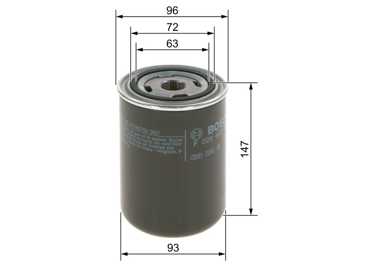 Filtro combustible BOSCH F 026 402 037