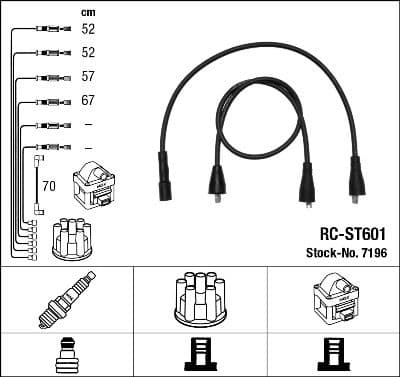 Juego de cables de encendido NGK 7196