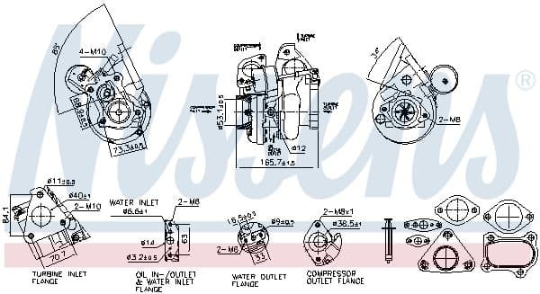 Turbocompresor, sobrealimentación NISSENS 93754