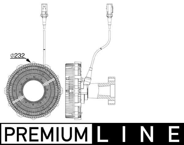 Acoplamiento, ventilador del radiador MAHLE CFC 252 000P