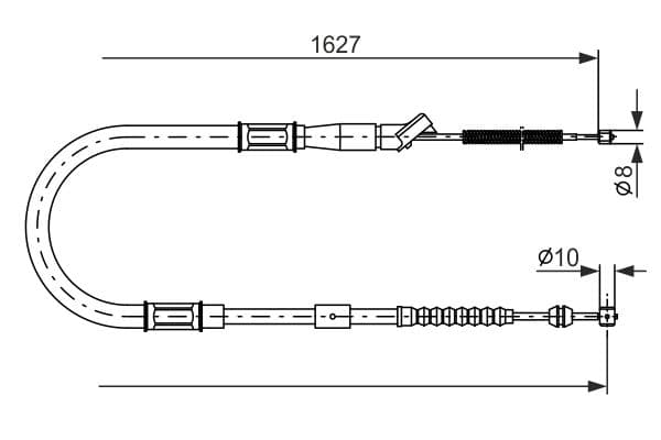 Cable de accionamiento, freno de estacionamiento BOSCH 1 987 477 795