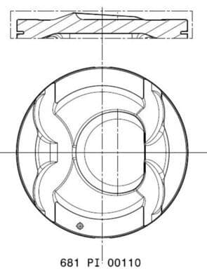 Pistón MAHLE 681 PI 00110 000