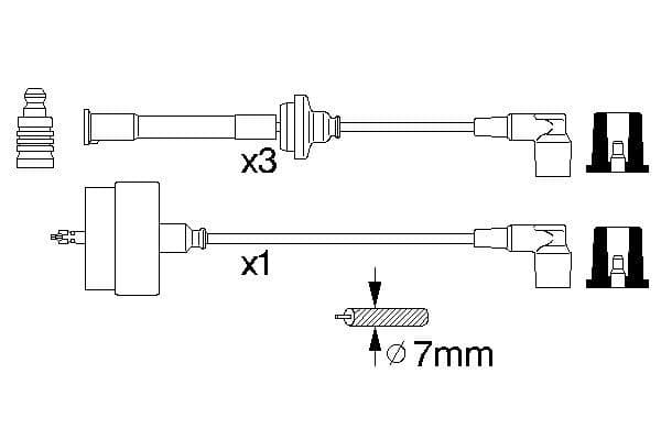 Juego de cables de encendido BOSCH 0 356 912 824