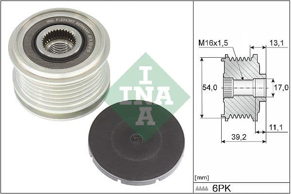 Rueda libre del alternador Schaeffler INA 535 0375 10