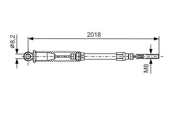 Cable de accionamiento, freno de estacionamiento BOSCH 1 987 477 289