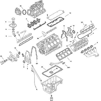 Juego completo de empaques, motor ELRING LS Gen IV LS2