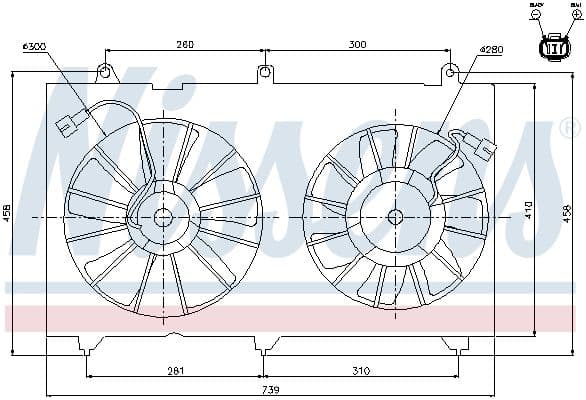 Ventilador, refrigeración del motor NISSENS 85269