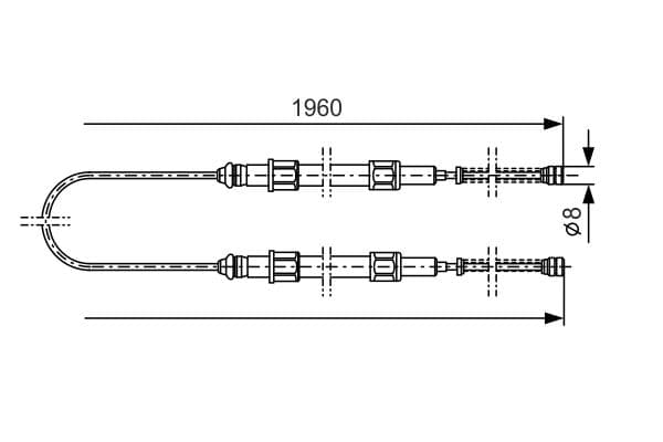 Cable de accionamiento, freno de estacionamiento BOSCH 1 987 477 002