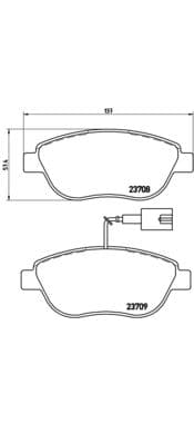 Juego de balatas de freno BREMBO P 23 120