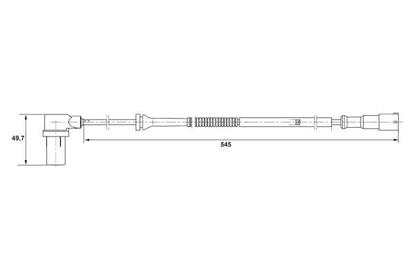 Sensor, revoluciones de la rueda BOSCH 0 265 006 593