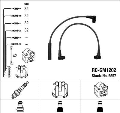 Juego de cables de encendido NGK 5557