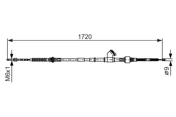 Cable de accionamiento, freno de estacionamiento BOSCH 1 987 482 401