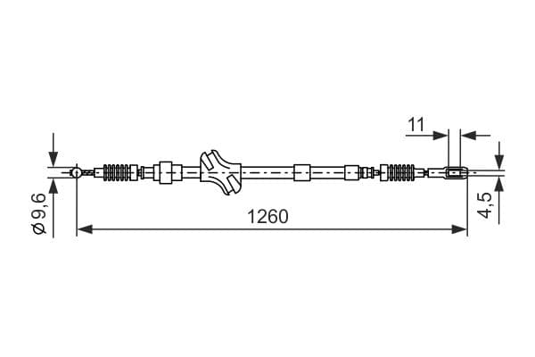 Cable de accionamiento, freno de estacionamiento BOSCH 1 987 477 189