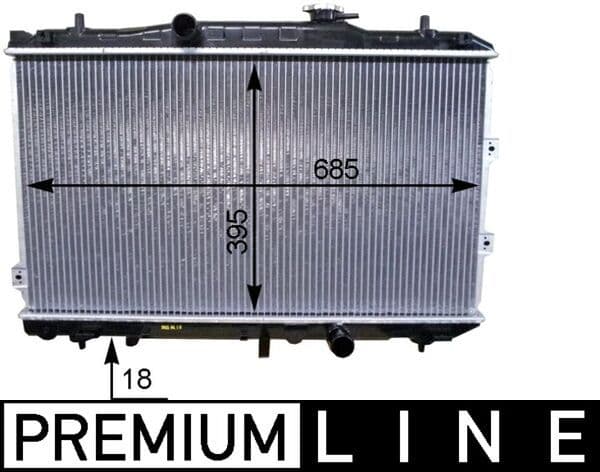 Radiador, refrigeración del motor MAHLE CR 1468 000P