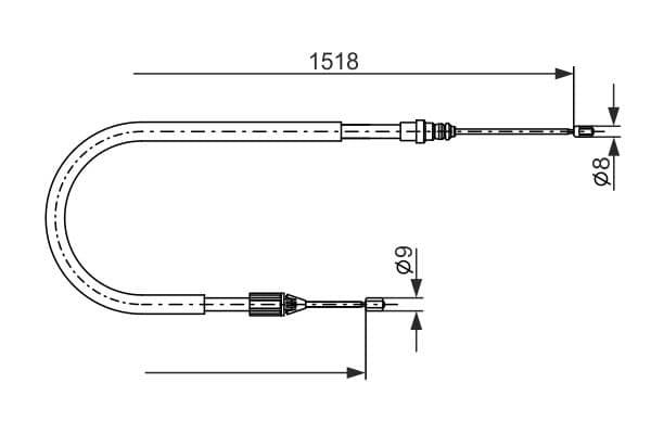 Cable de accionamiento, freno de estacionamiento BOSCH 1 987 482 871