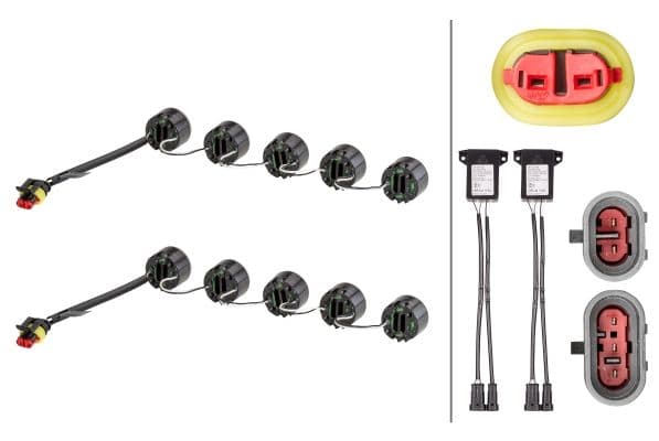 Juego de luces para circulación diurna HELLA 2PT 010 458-711