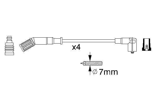 Juego de cables de encendido BOSCH 0 356 912 841