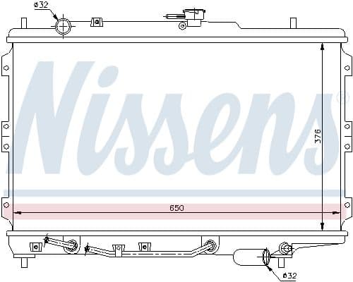 Radiador, refrigeración del motor NISSENS 66603