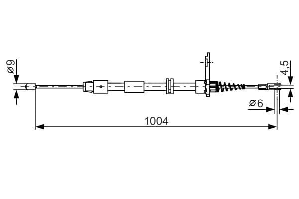 Cable de accionamiento, freno de estacionamiento BOSCH 1 987 482 023