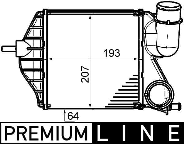 Radiador de aire de admisión MAHLE CI 459 000P