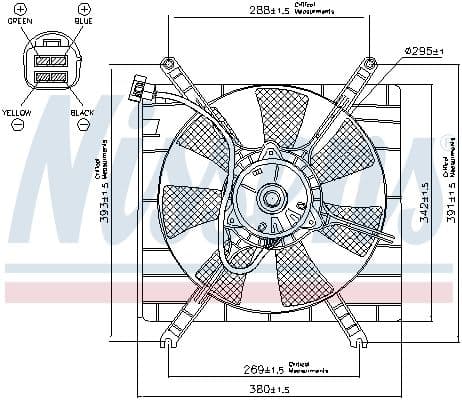 Ventilador, refrigeración del motor NISSENS 85414
