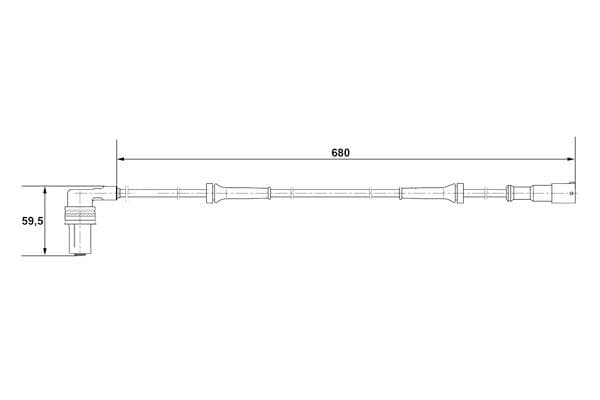 Sensor, revoluciones de la rueda BOSCH 0 265 001 220
