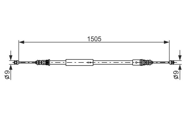 Cable de accionamiento, freno de estacionamiento BOSCH 1 987 477 574