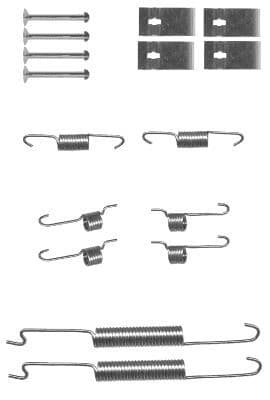 Juego de accesorios, zapatas de freno HELLA 8DZ 355 201-011