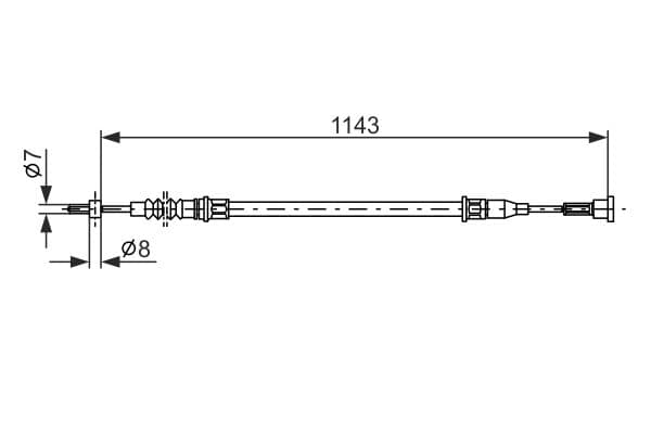 Cable de accionamiento, freno de estacionamiento BOSCH 1 987 482 139