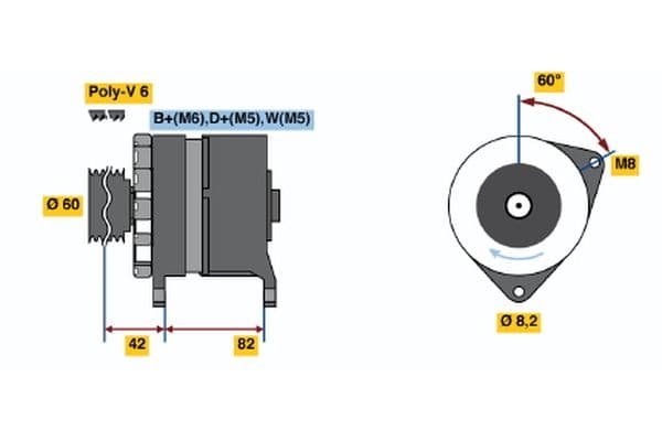Alternador BOSCH 0 120 469 871