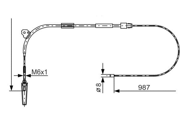 Cable de accionamiento, freno de estacionamiento BOSCH 1 987 477 960