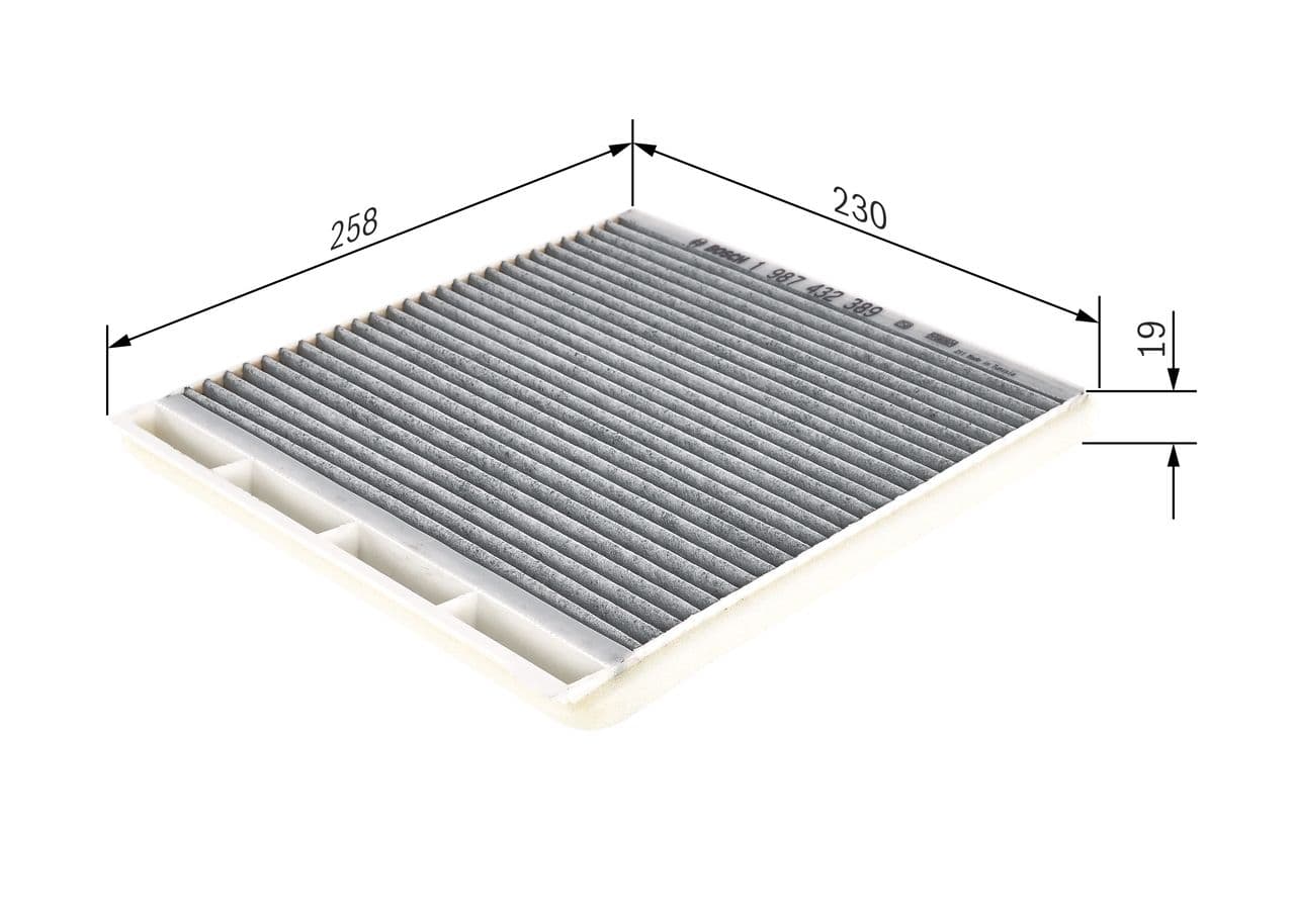 Filtro, aire del interior BOSCH 1 987 432 389