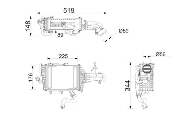 Radiador de aire de admisión MAHLE CI 779 000P