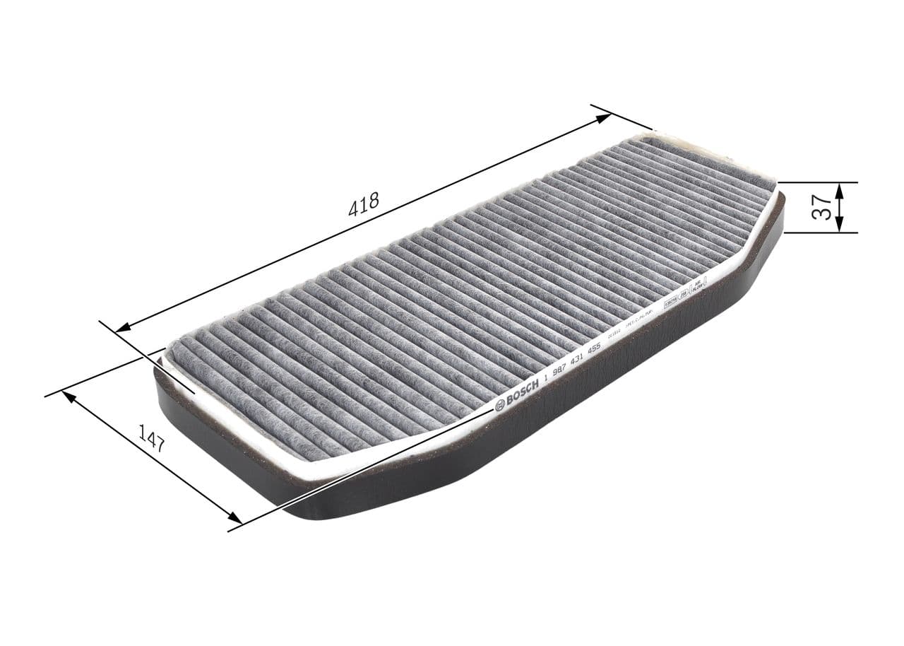 Filtro, aire del interior BOSCH 1 987 431 455