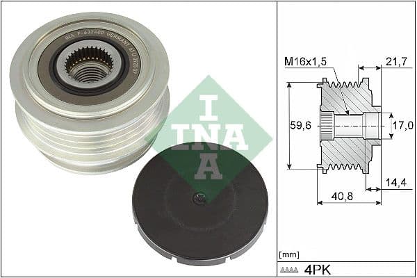 Rueda libre del alternador Schaeffler INA 535 0371 10