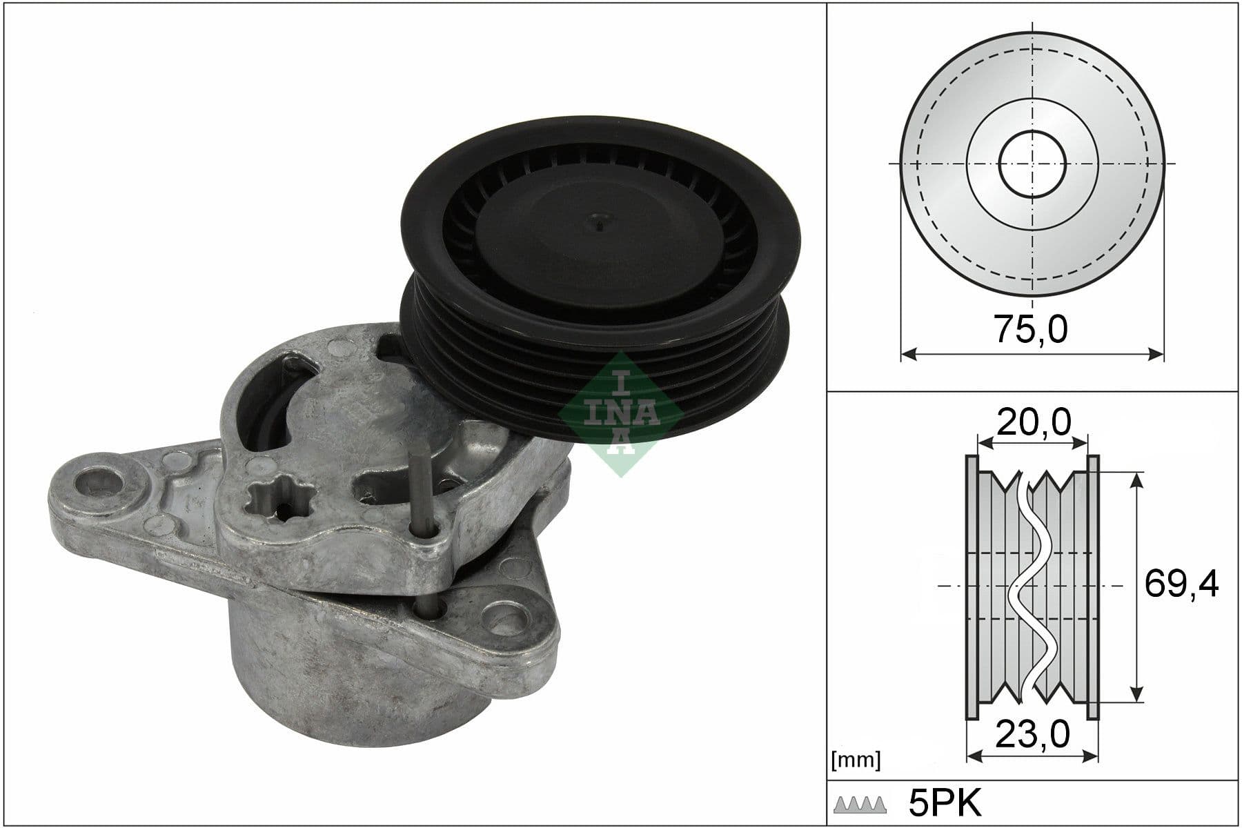 Tensor de correa, Correa poli V Schaeffler INA 534 0822 10